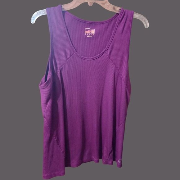 Puma Tops - Puma Womens Purple Ribbed  Fitted DryCell Tank Top Purple Small